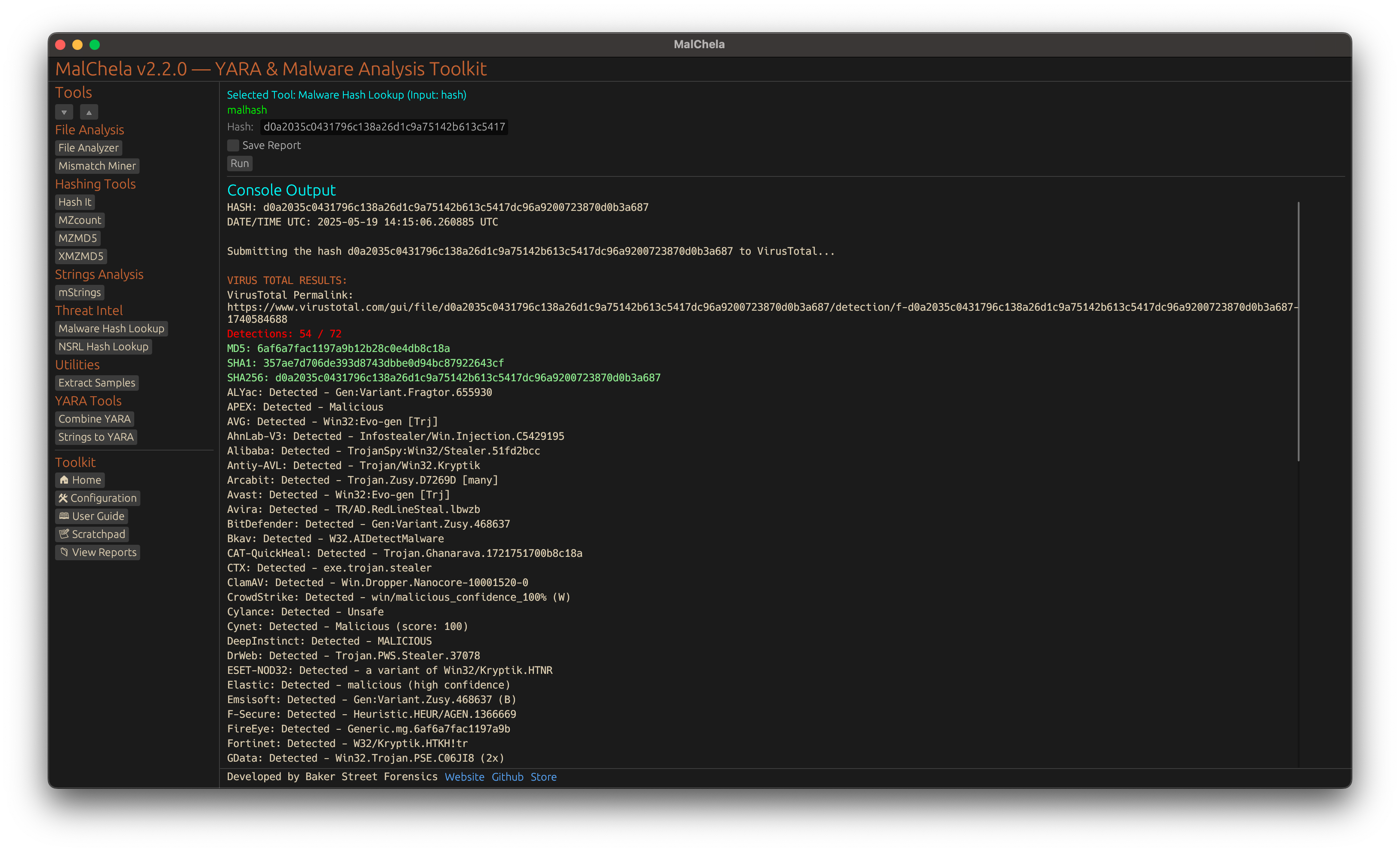 Malware Hash Lookup