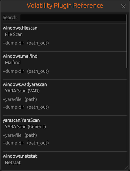 Volatility Plugin Reference